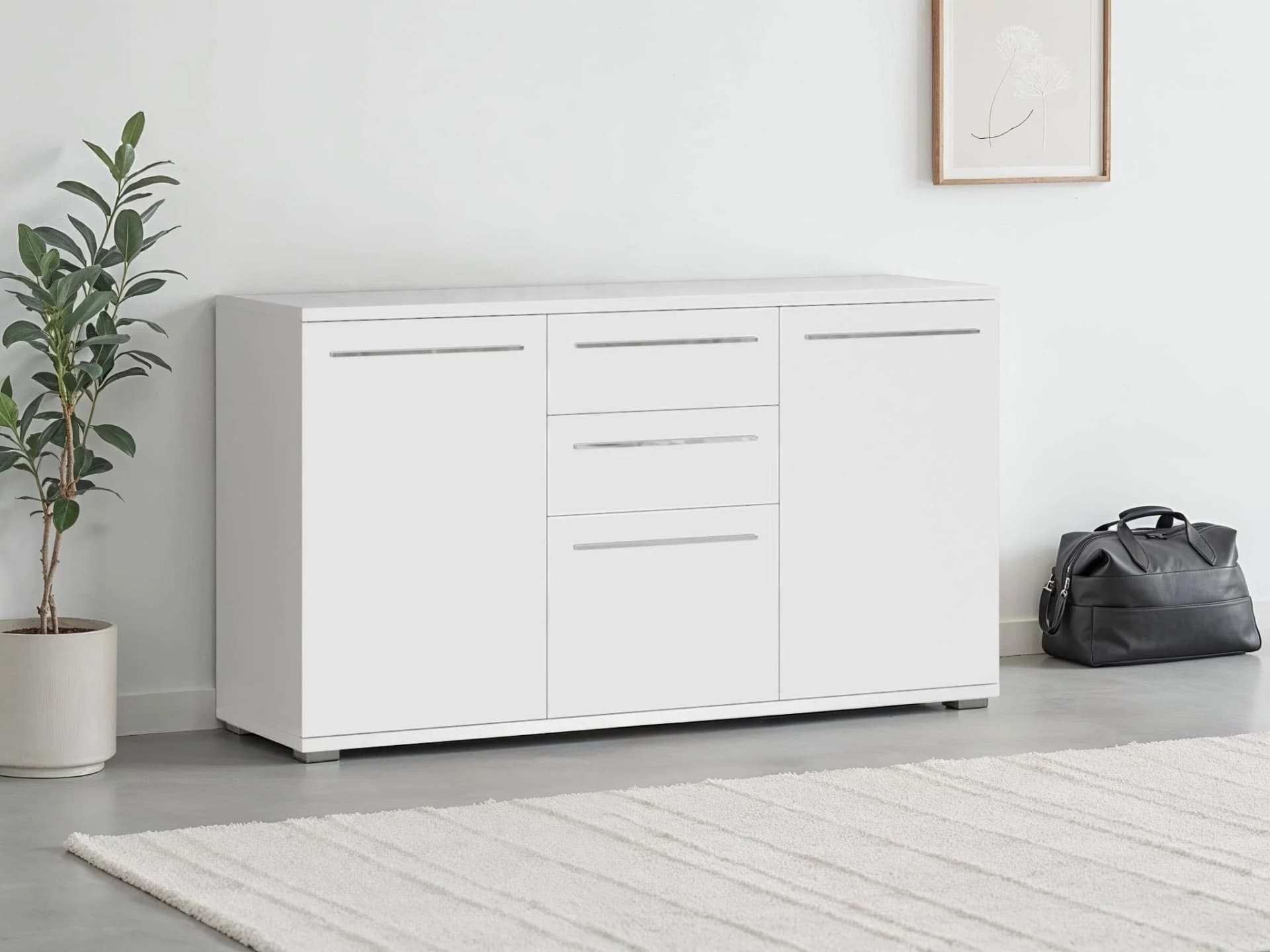 Kommode OTTO HOME Piano Weiß Hochglanz mit Soft-Close
