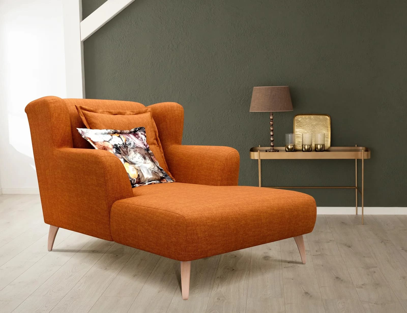 HOME AFFAIRE Baggio Kuschel Mega Lounge Big Sessel Gelb Velours