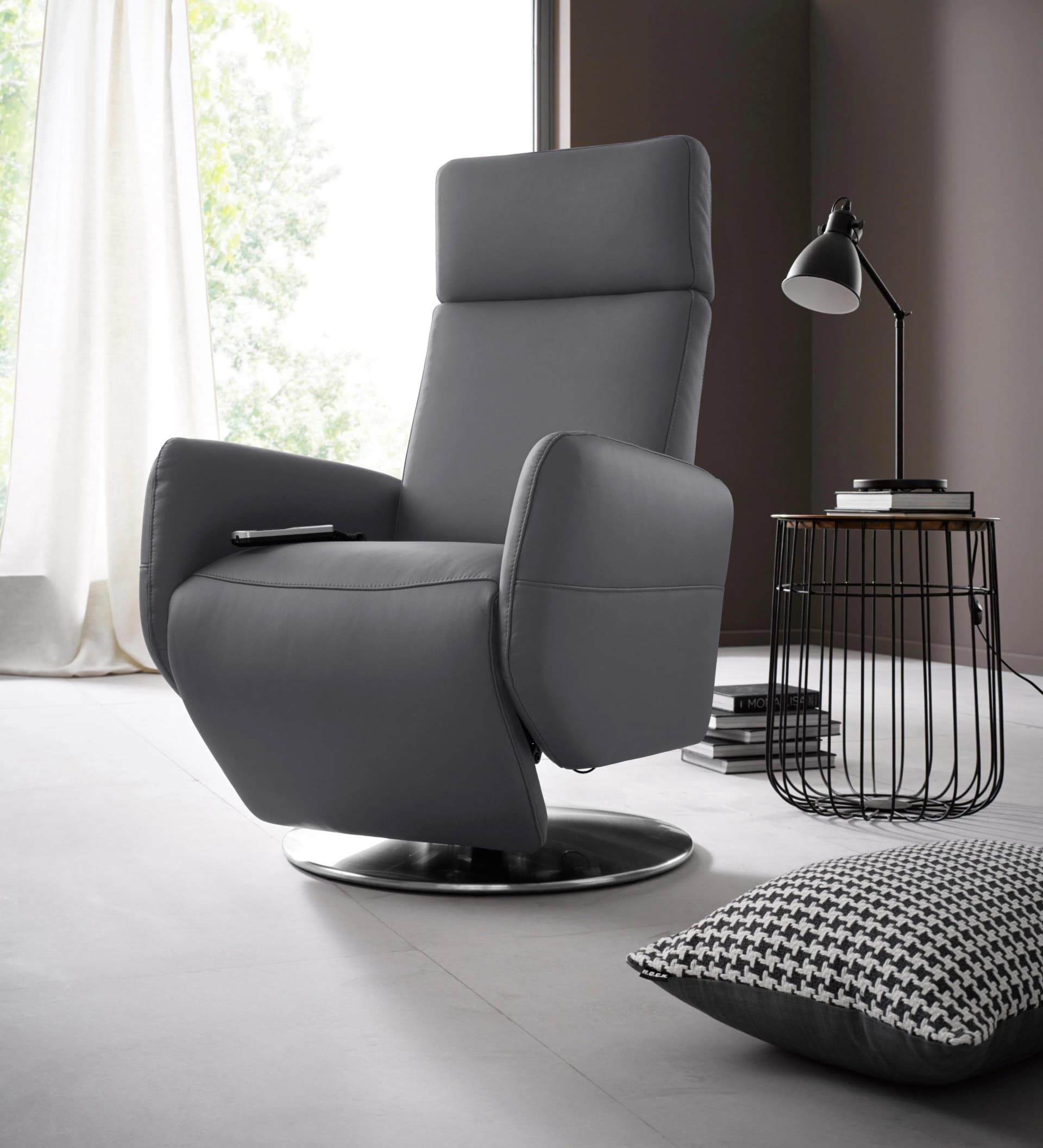 Relaxsessel SIT & MORE Kobra Anthrazit mit Aufstehhilfe