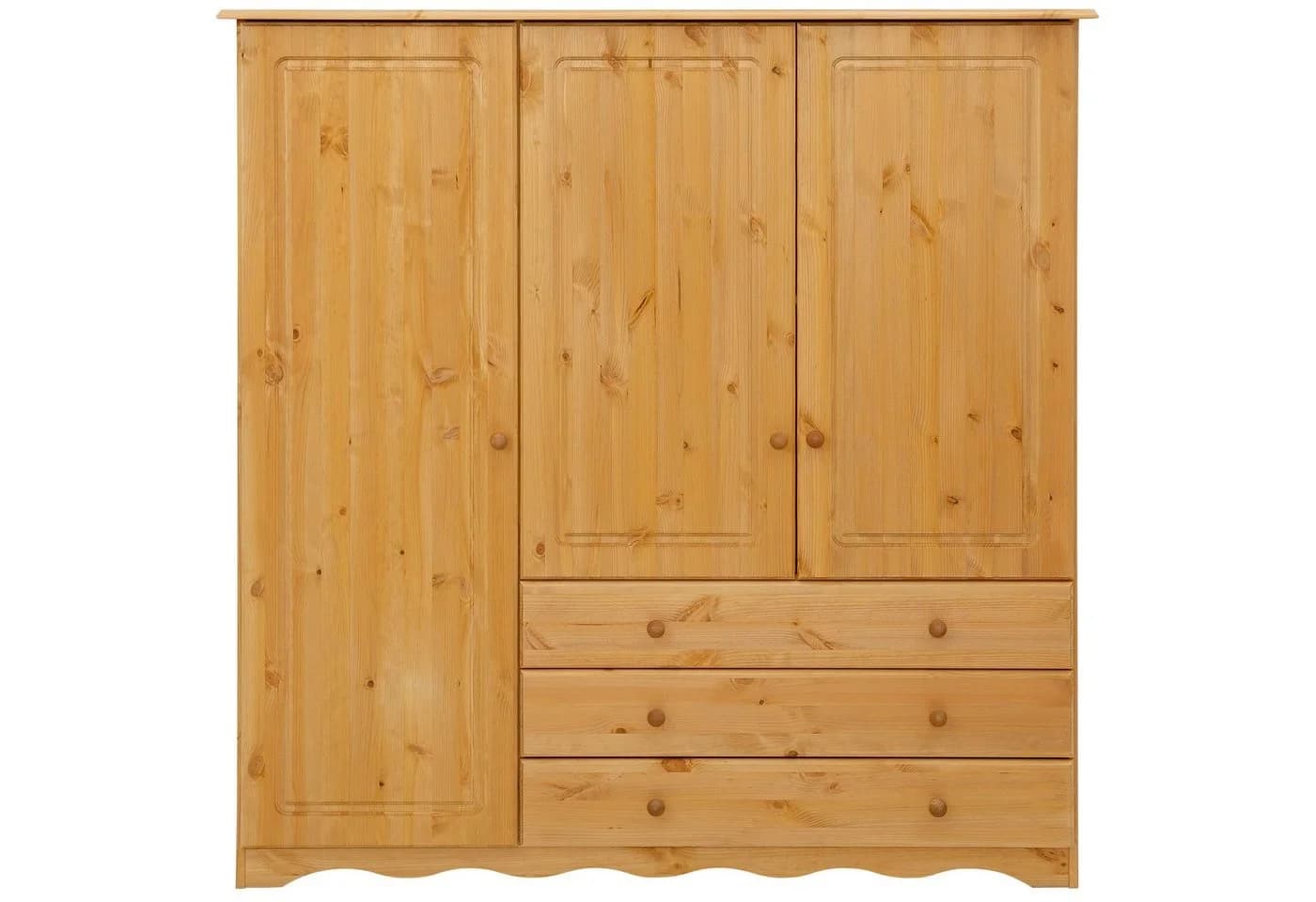 HOME AFFAIRE Wäscheschrank Minik Massivholz Beige