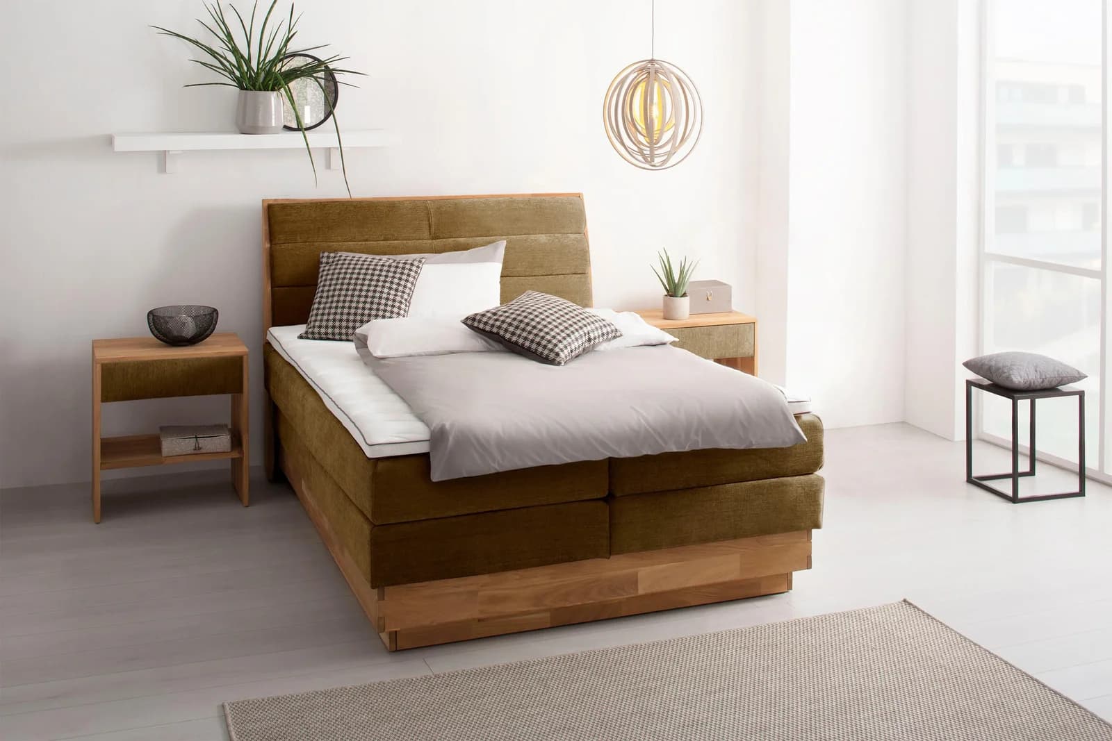 OTTO HOME Boxspringbett Jenna mit LED-Beleuchtung und Bettkasten