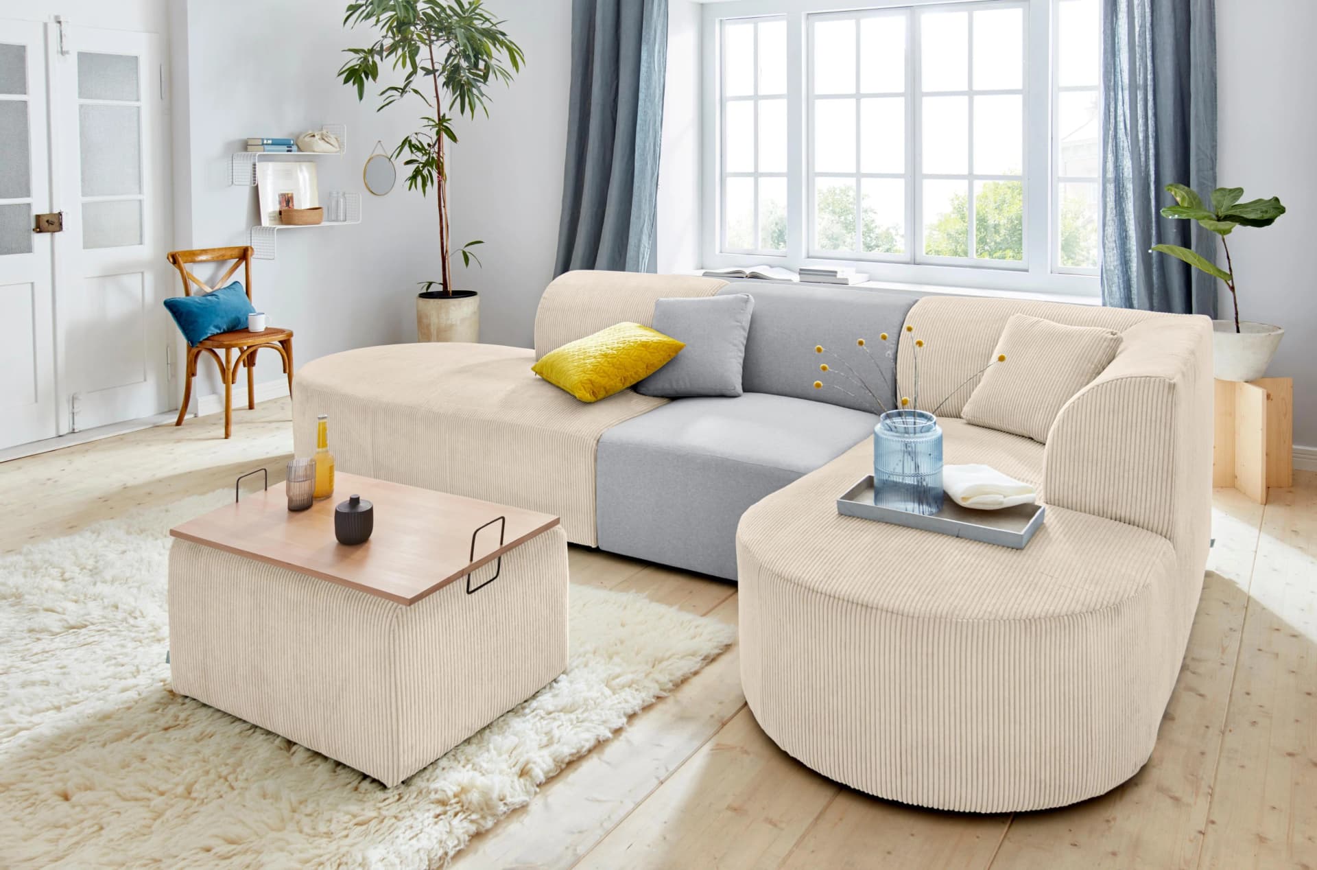 OTTO HOME Sofa-Eckelement Alesund Beige Cord