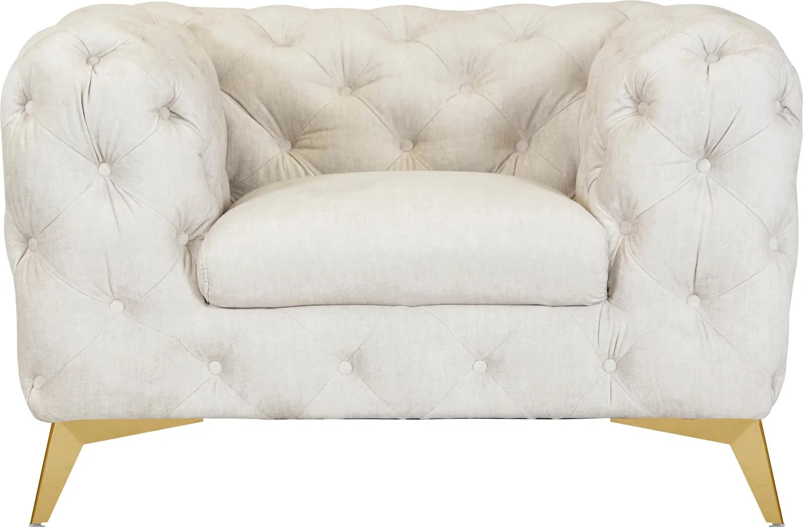Home Affaire Chesterfield-Sessel Glynis Beige Samtoptik