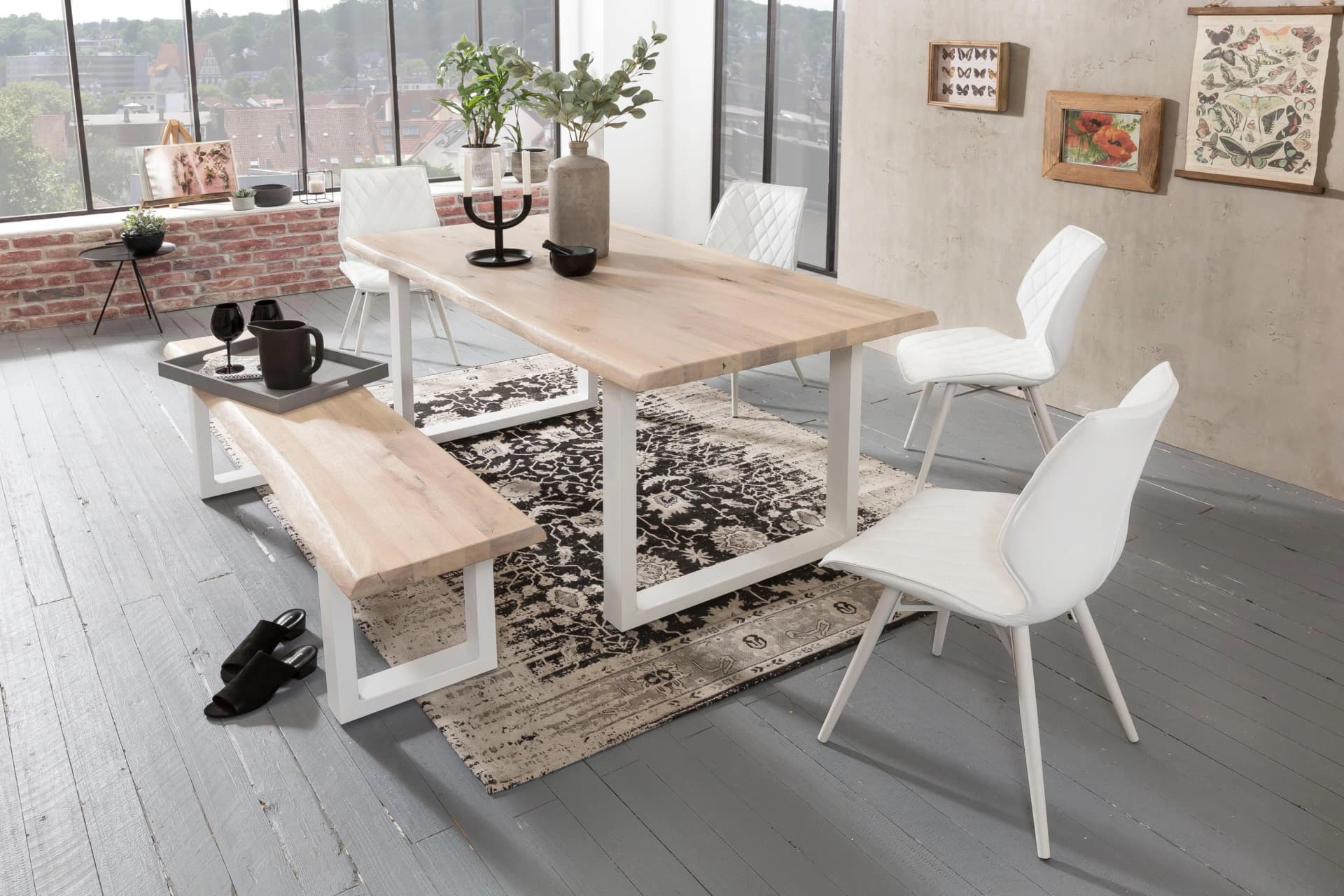 Esstisch Tristan Home Affaire Weiß Wildeiche