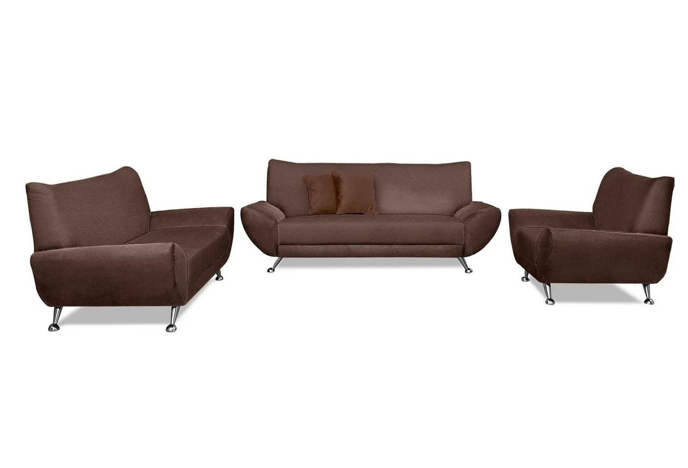 HOME AFFAIRE Polstergarnitur Saltare 3-2-1 Dunkelbraun Modern