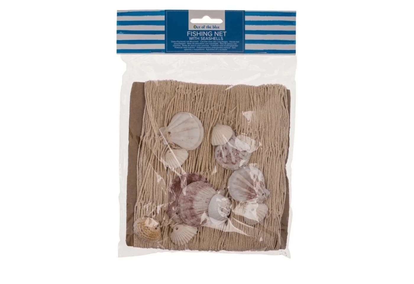 Out of the Blue Dekofigur Fischernetz Beige mit Muscheln