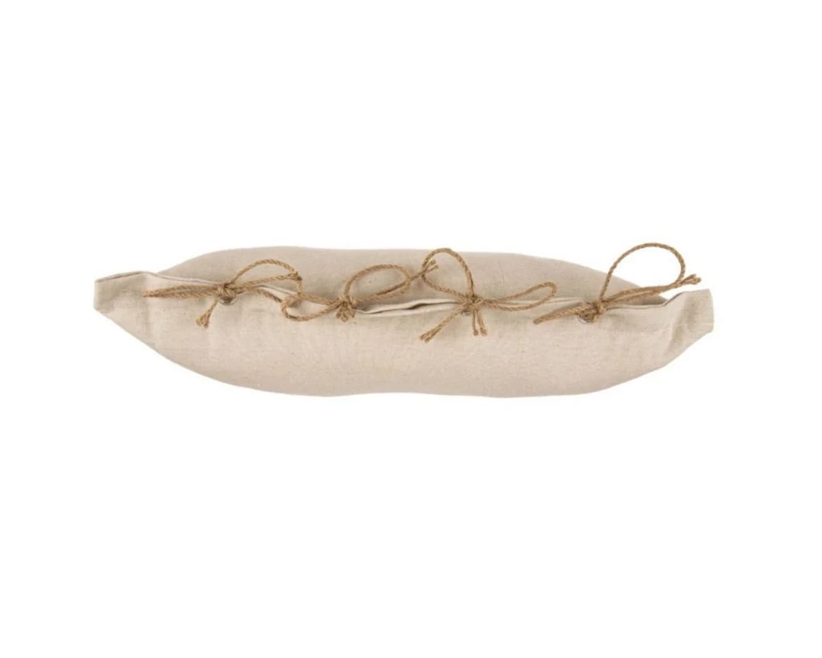 Out of the Blue Dekokissen Sofakissen mit 4 Kordel-Schleifen Beige