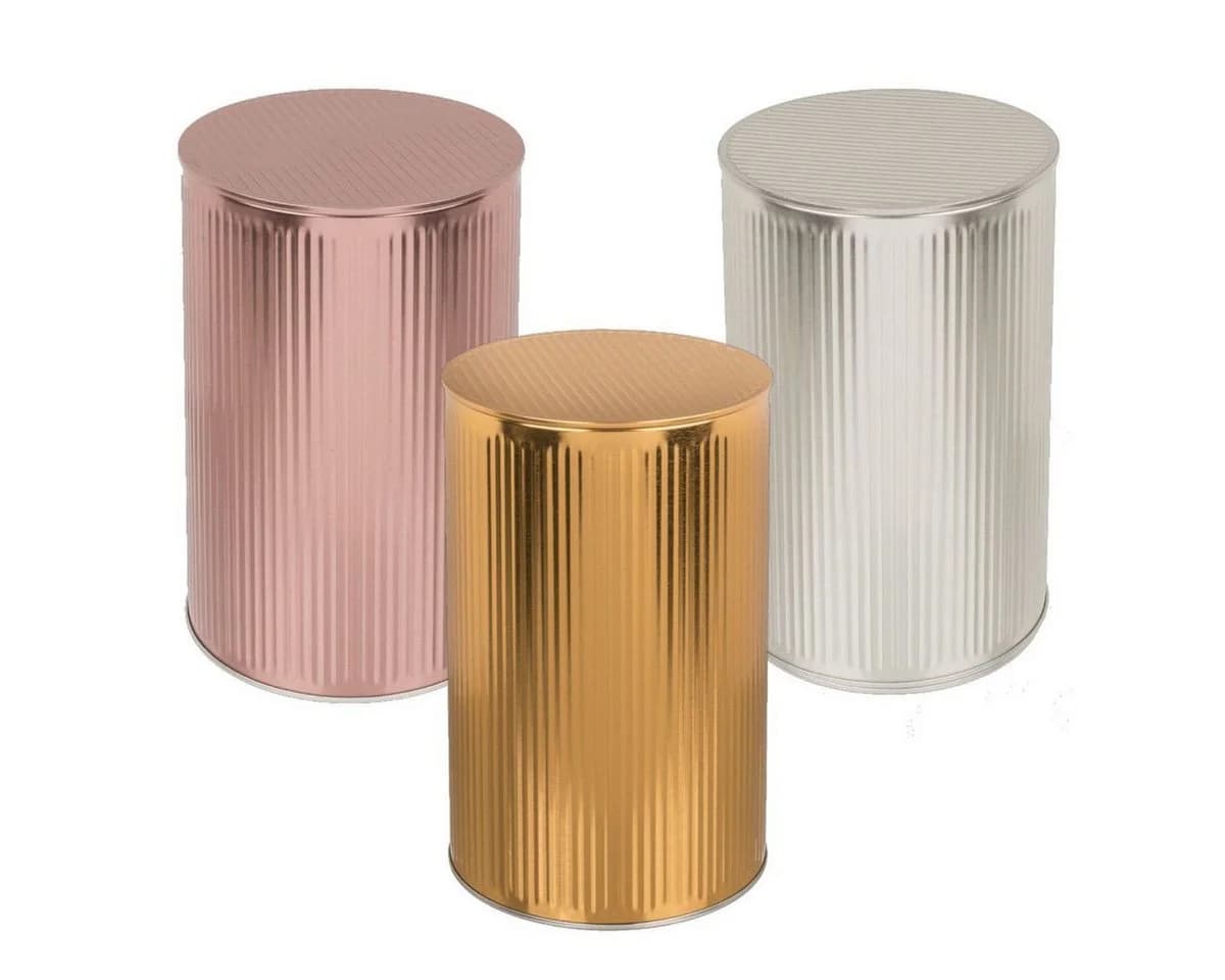 OOTB Metall-Vorratsdose Deko in Bronze, Silber oder Gold