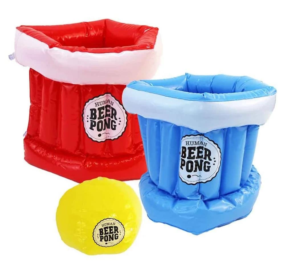Out of the Blue Bierpong Hüte aufblasbar mit Ball - ca. 24 cm
