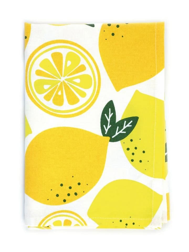 El Puente Geschirrtuch 3er-Set Lemon Life Baumwolle Gelb/Grün
