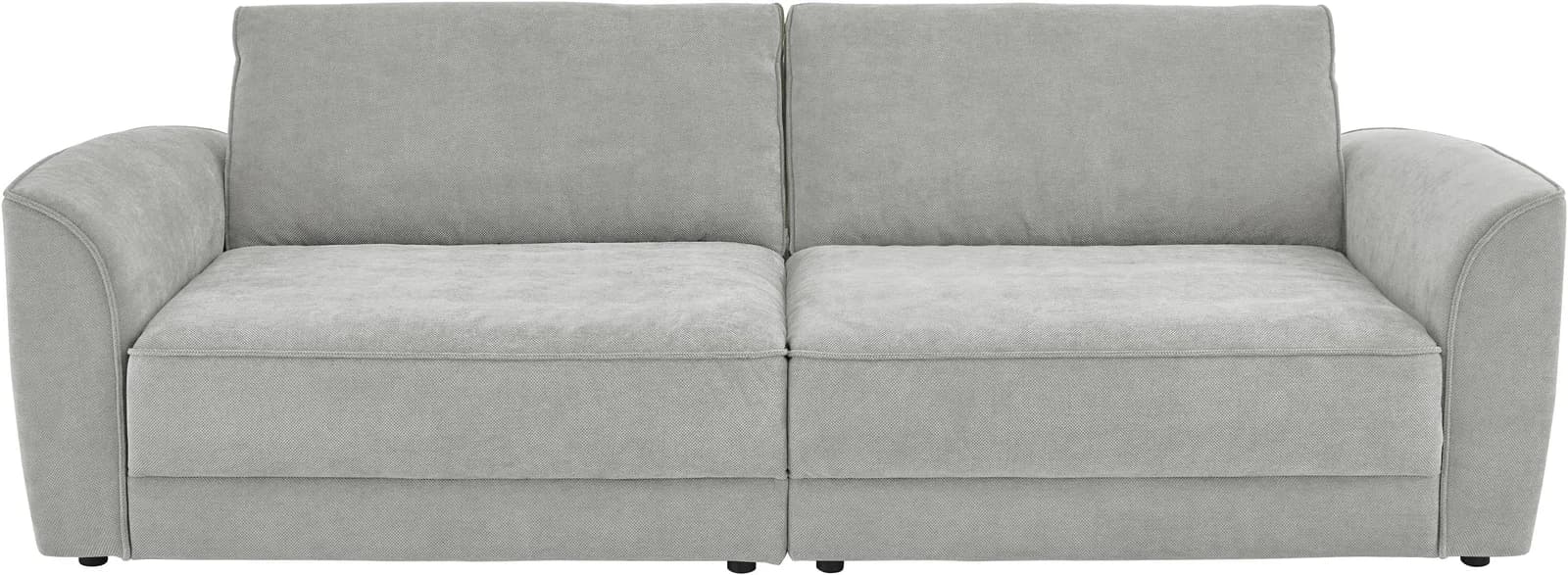 DIE PLANBAR Big-Sofa 264 cm grau mit Sitztiefenverstellung