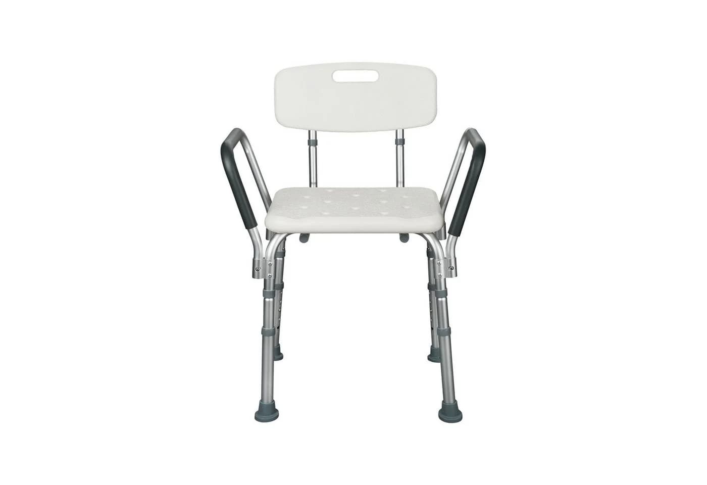 flexilife Duschhocker mit Rückenlehne und Armlehne weiß