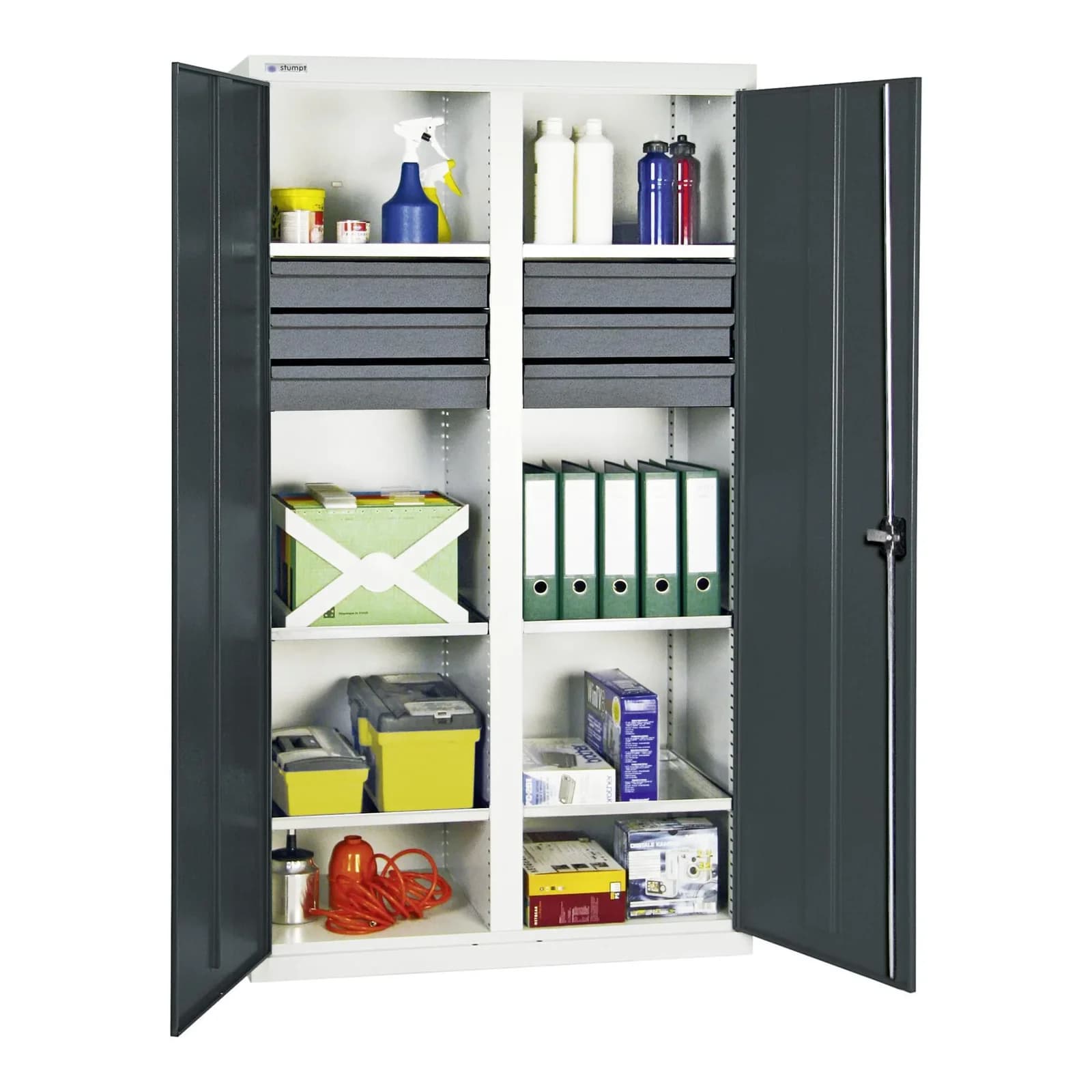 Werkzeug- und Materialschrank aus Qualitätsfeinblech und Metall