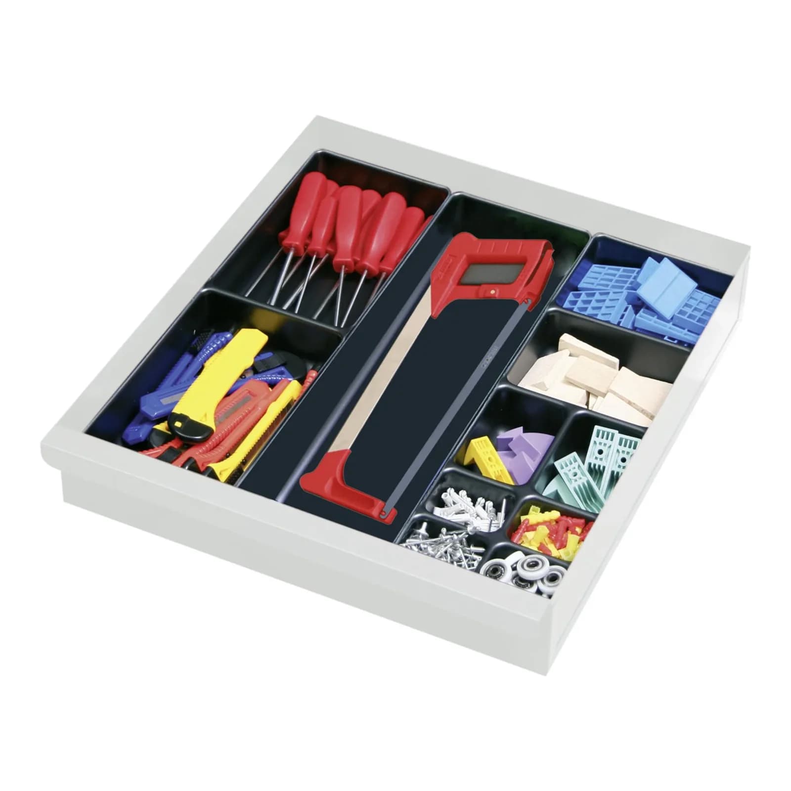 Stumpf Einteilungsset für Schubladen Serie 2000/3000 Schwarz Kunststoff