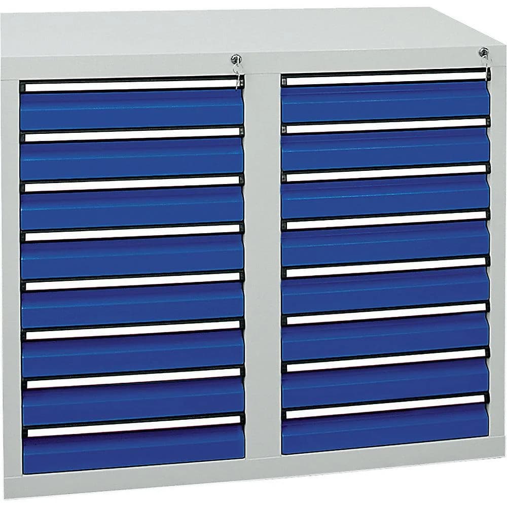 Stumpf Schubladenschrank Serie STS 410, 16 Schubladen Enzianblau