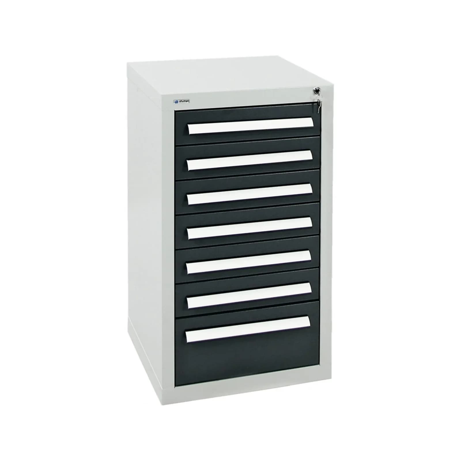 Stumpf Schubladenschrank T-100/35-1, 7 Schubladen, RAL 7035/7016
