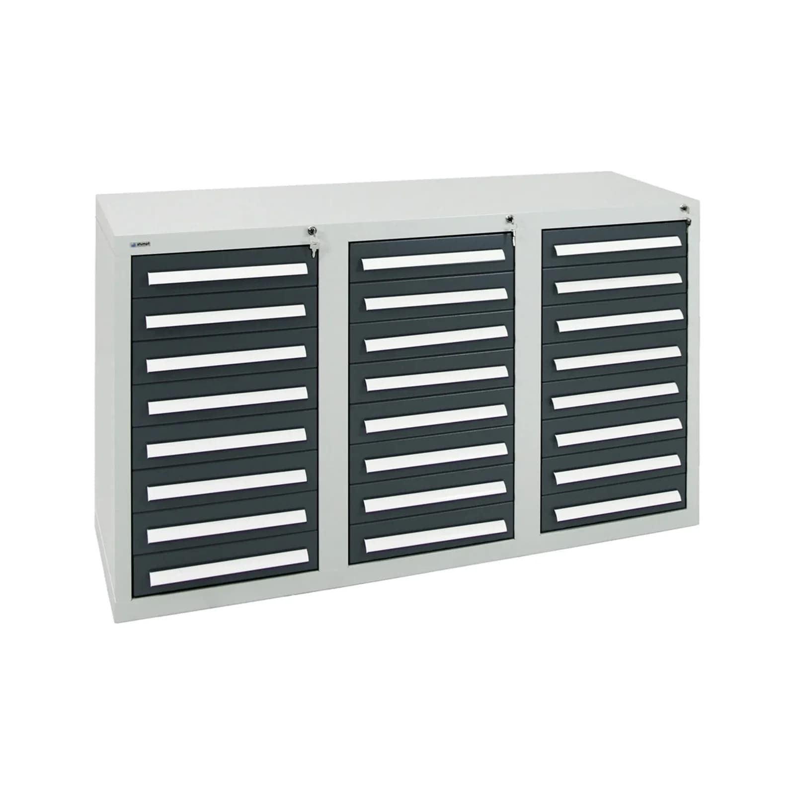 Stumpf Metall Schubladenschrank Serie T-100/35-1 mit 16 Schubladen