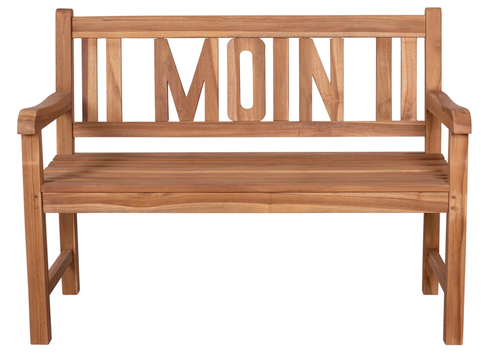 DeVries Gartenbank WOODIE MOIN Teakmassivholz Naturbelassen