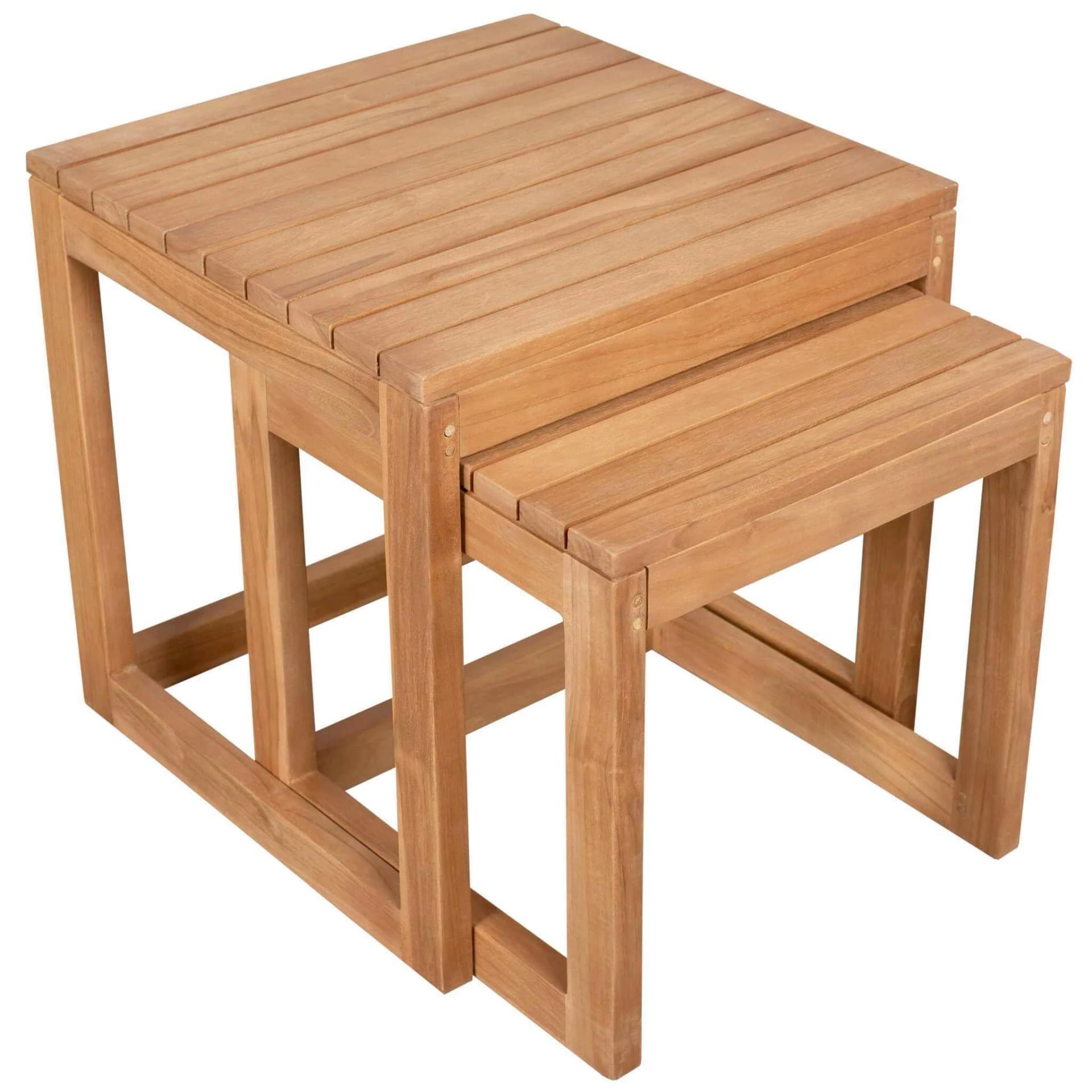 DeVries Beistelltisch 2er-Set WOODIE Teak