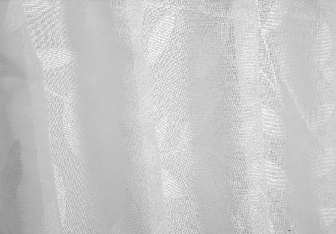 ELBERSDRUCKE Scheibengardine Bistrogardine Willow Weiß Halbtransparent