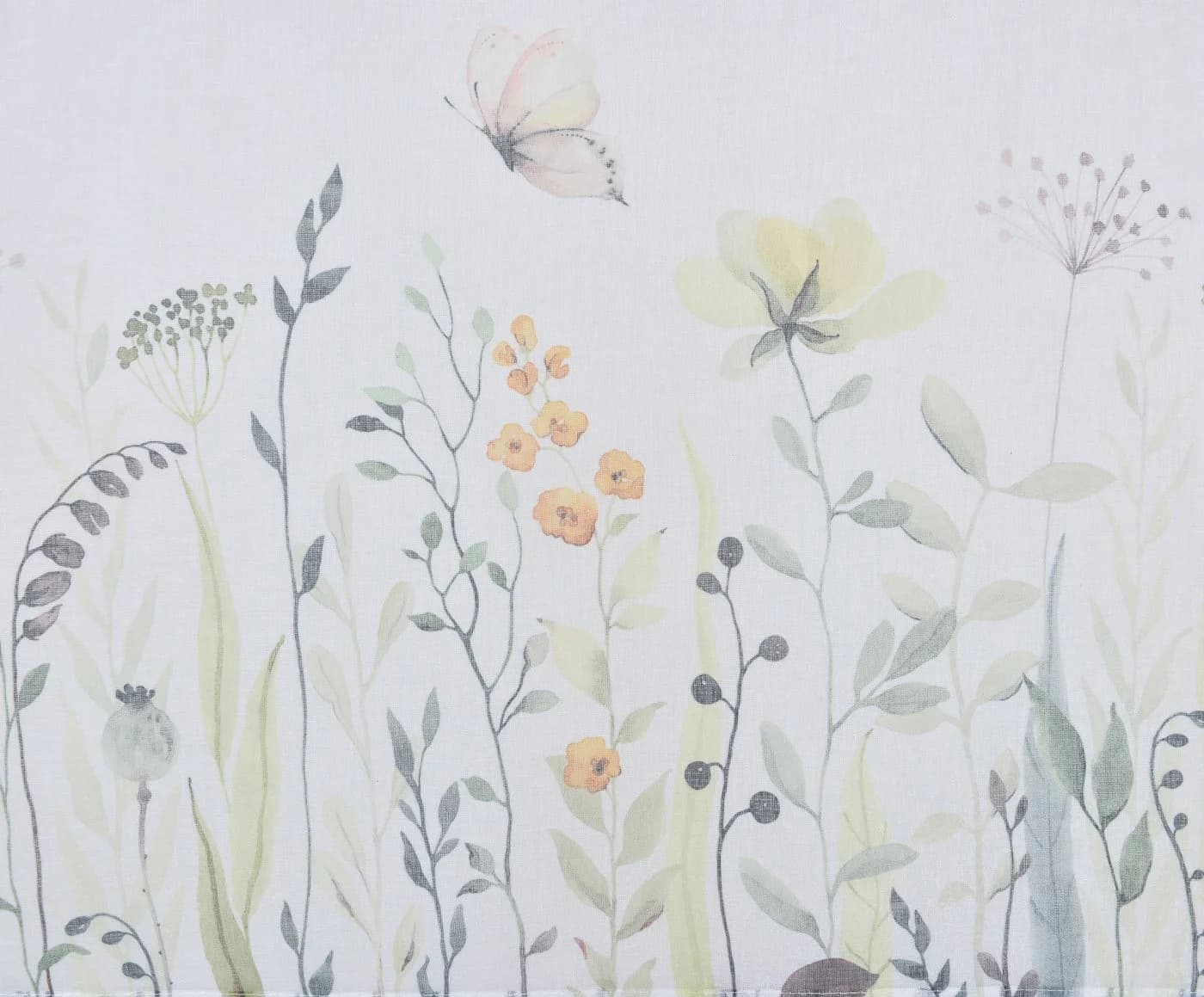 ELBERSDRUCKE Scheibengardine Bistrogardine Summer weiß 45x140cm