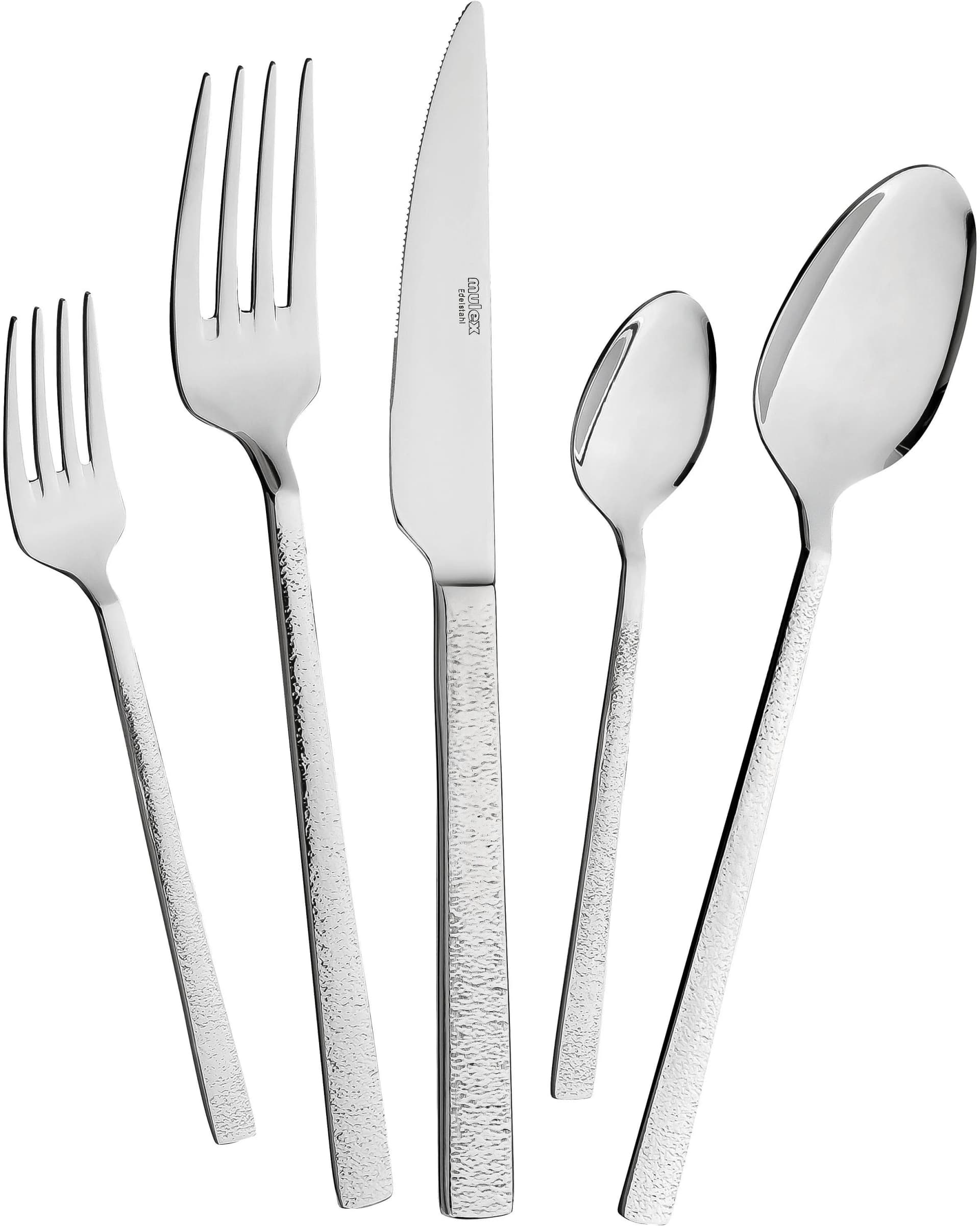 Mulex Besteck-Set Genua Silber 60-tlg. Chromstahl