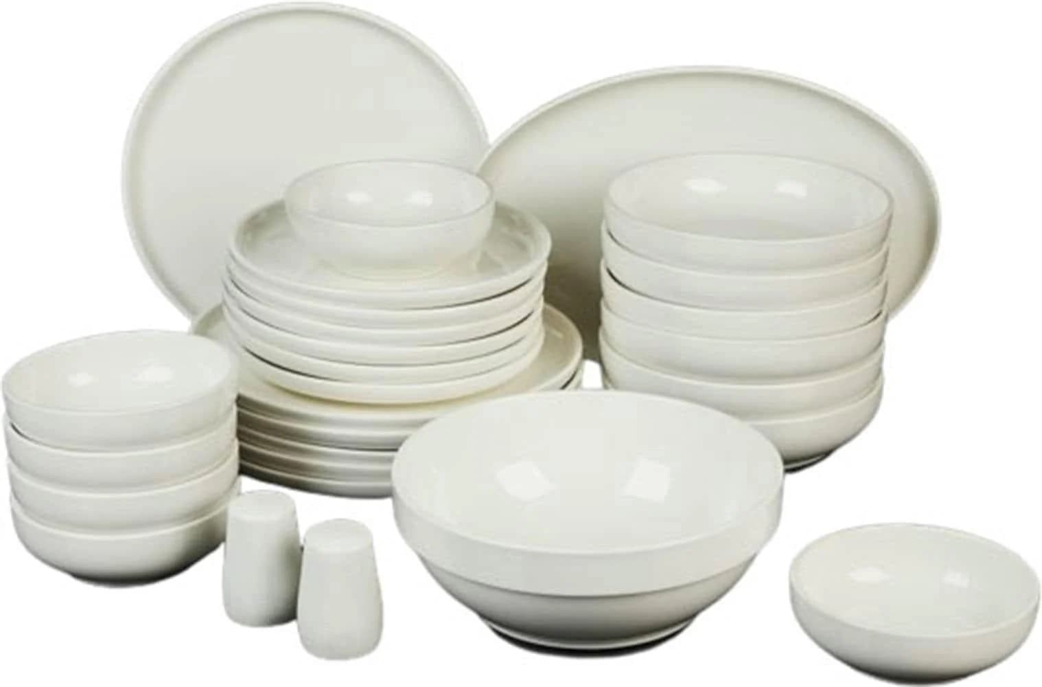 Geschirr-Set MULEX Milano 28-tlg. Porzellan Weiß