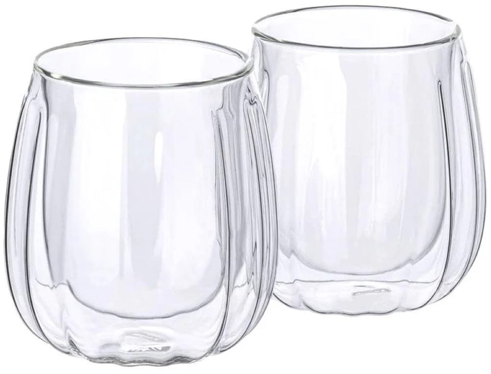 Mulex Latte-Macchiato-Glas Set Chicago, transparent, doppelwandig, 2-tlg.