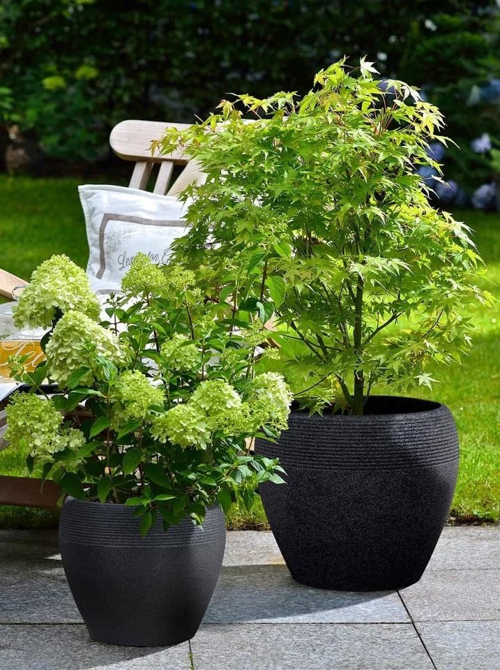 Scheurich LINEO Blumentopf Schwarz Flexibel Innen/Außen