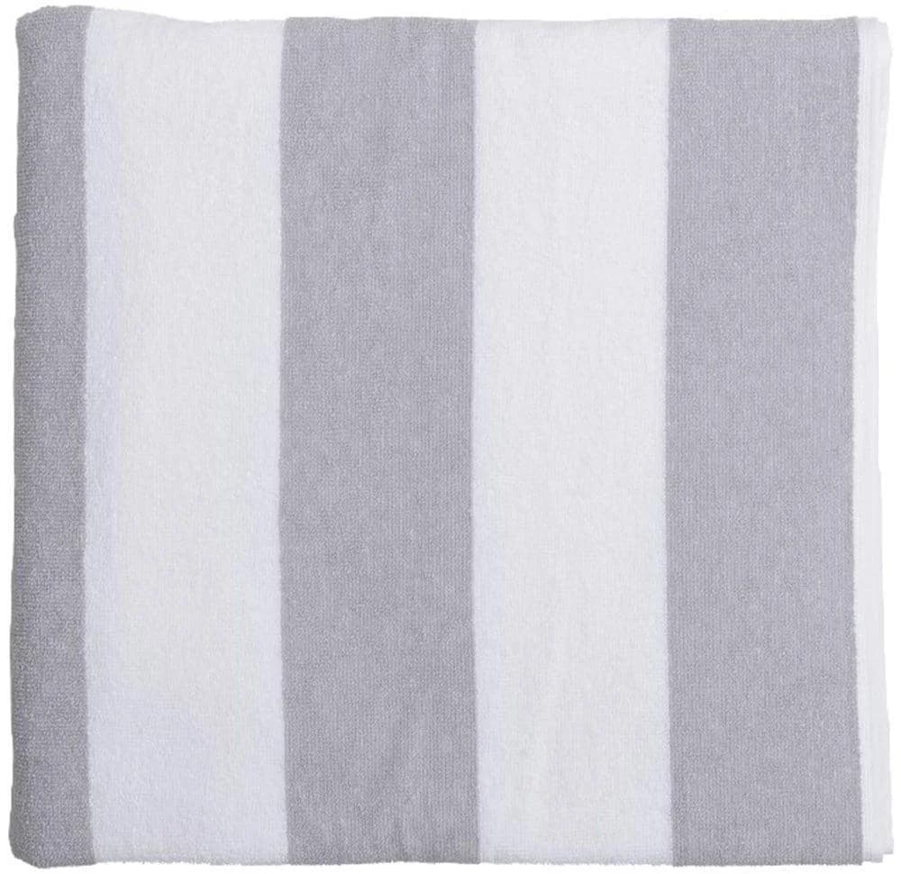 WEWO FASHION Duschtuch Grau/Weiß Frottee 70x140cm