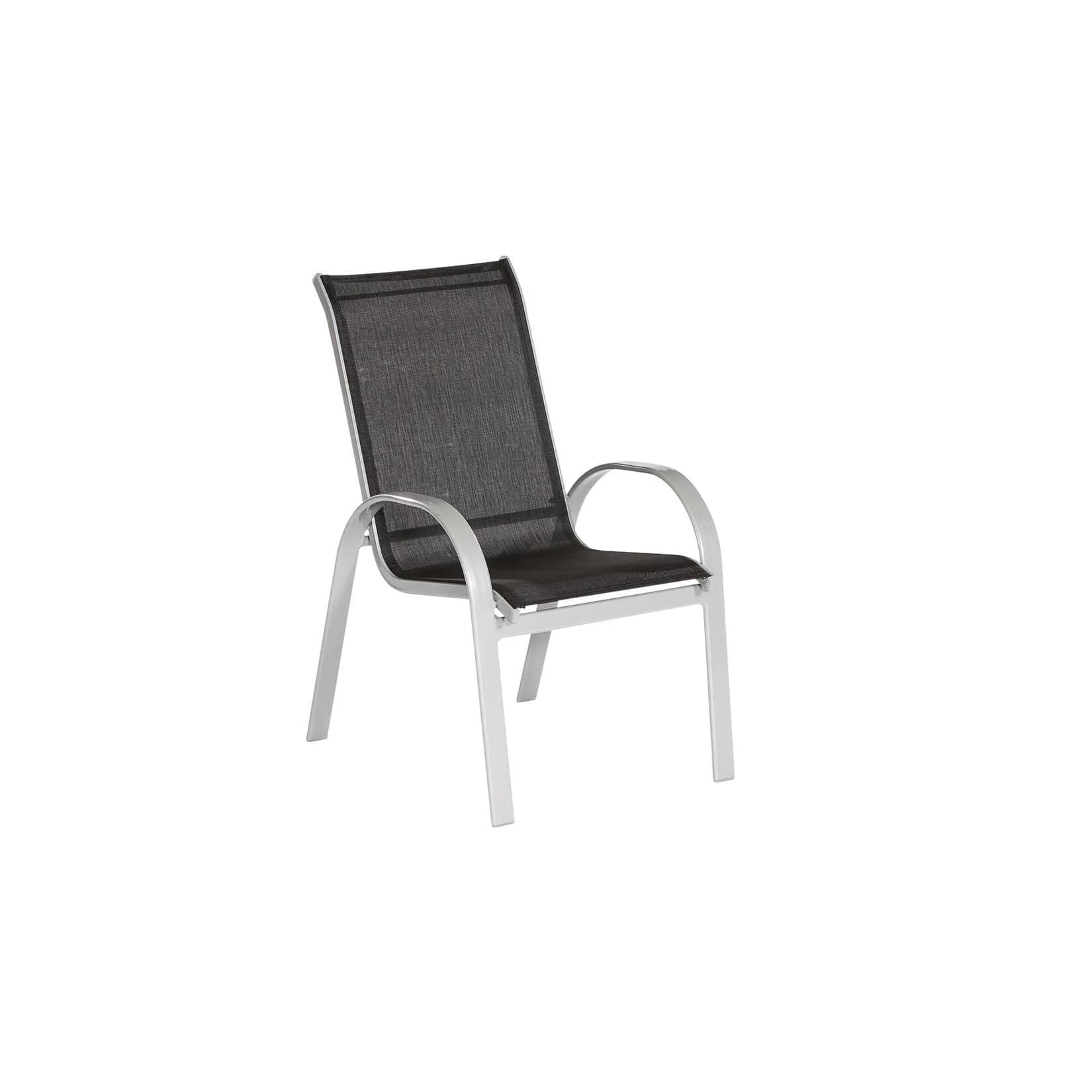 Merxx Amalfi Stapelsessel 2er Set Gartenstuhl Aluminiumrahmen