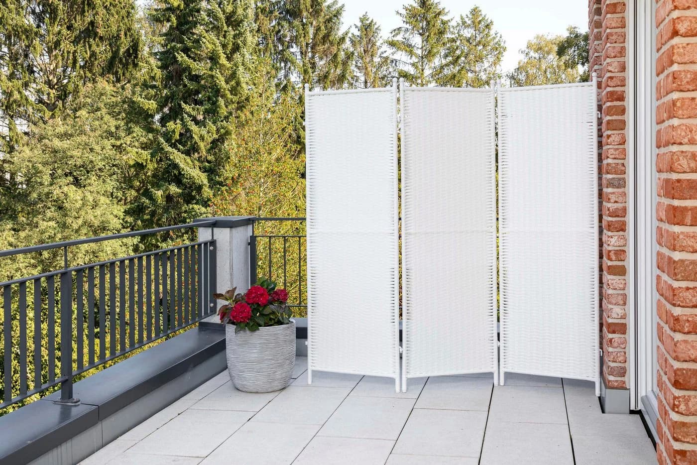 Paravent mit 3 Flügeln Weiß Mömax DE