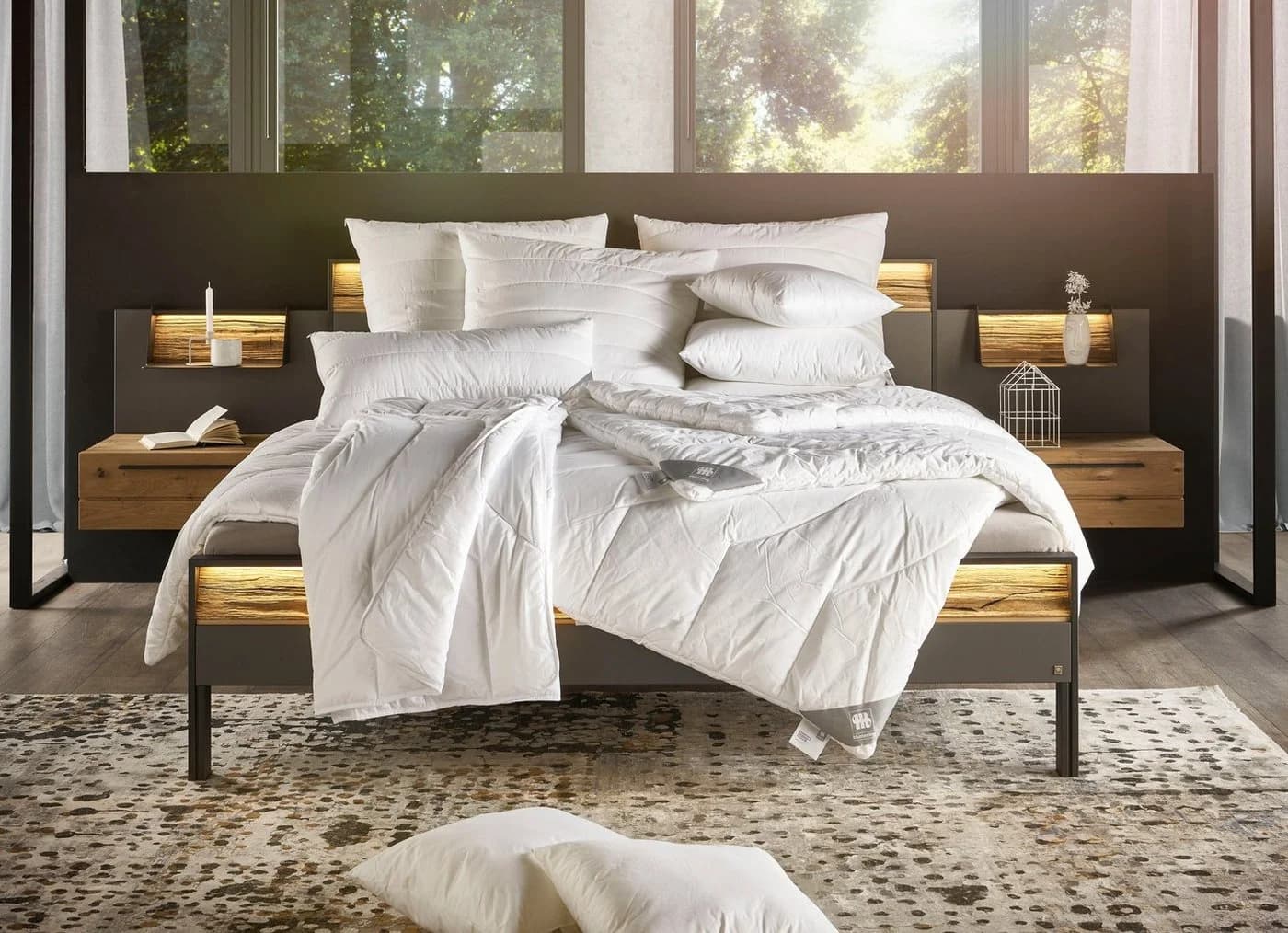 Musterring 3-Kammer-Kopfkissen Dreamz Daunen 100% Baumwolle