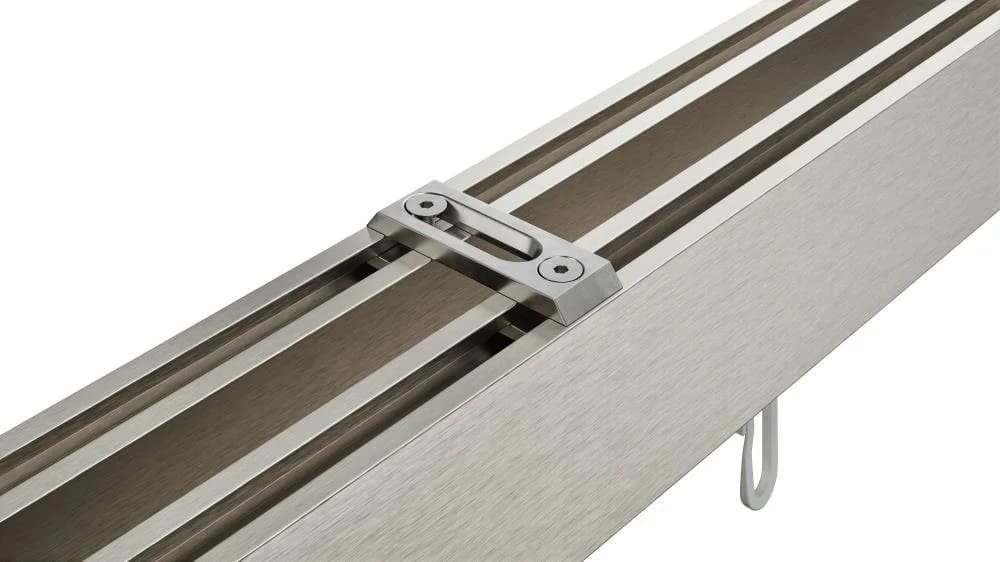 DécoProfi Innenlauf Gardinenstange 2-läufig Silber Aluminium