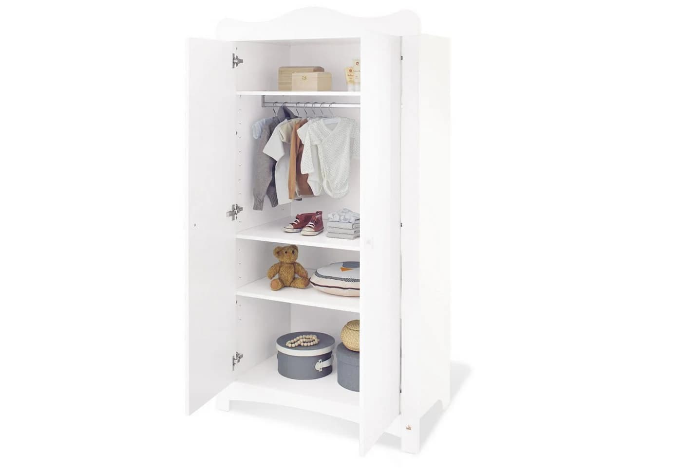 Pinolino® Kinderkleiderschrank 'Florentina' Weiß