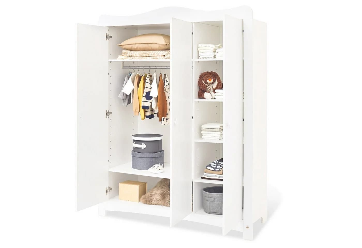 Pinolino Kinderkleiderschrank Florentina groß Weiß
