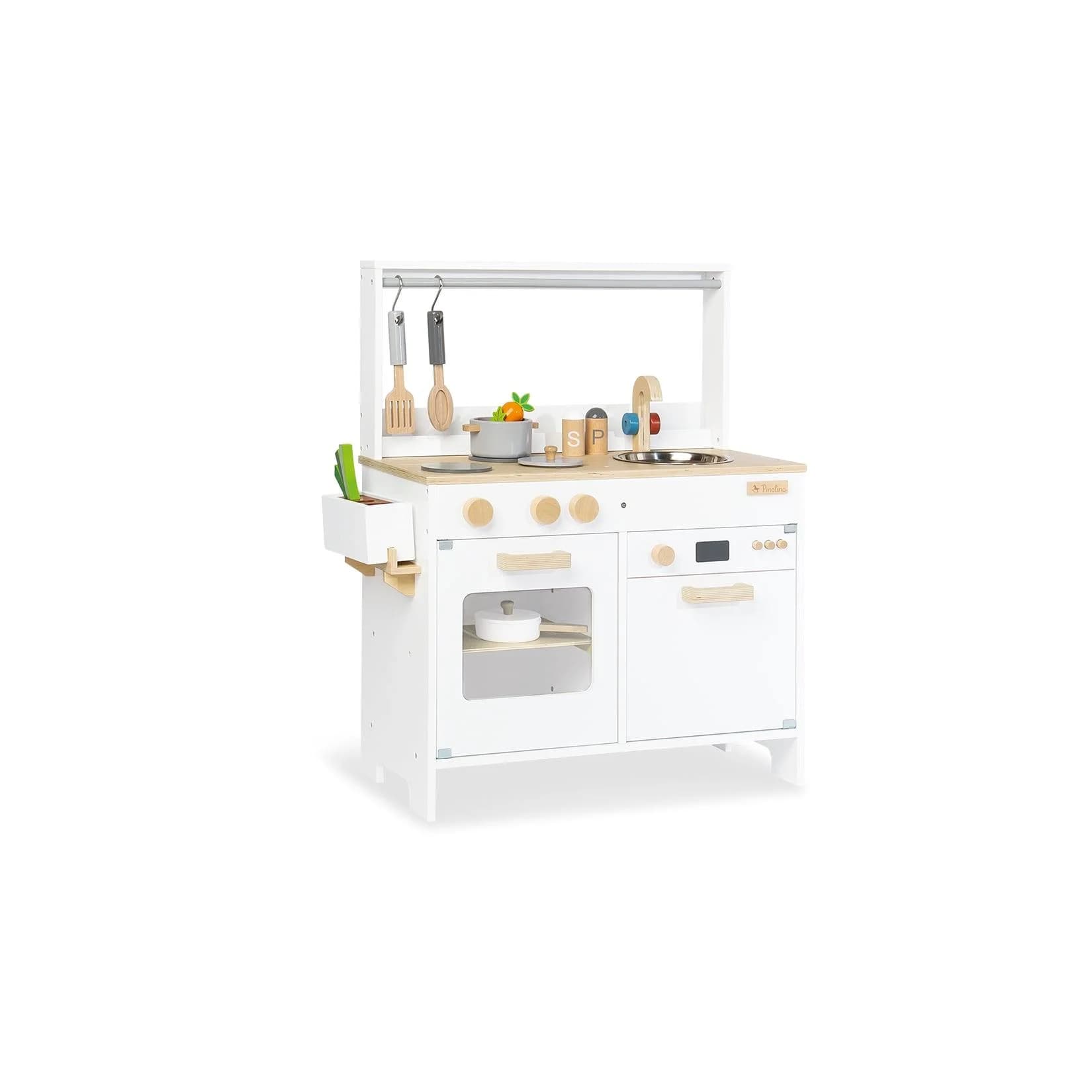 Pinolino Spielküche Stine Weiß/Natur Holz