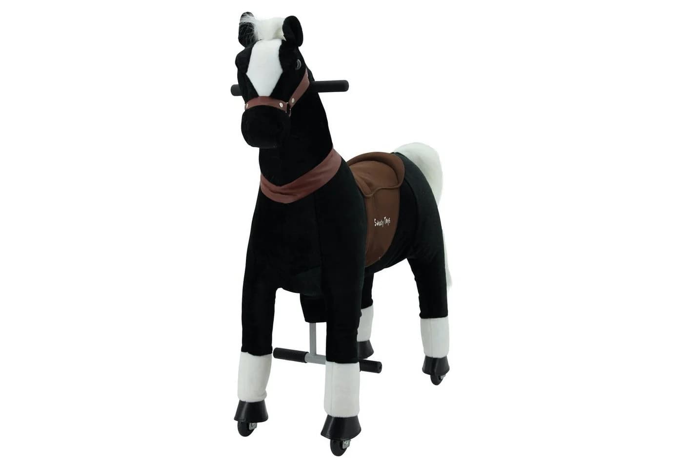 Sweety-Toys Reittier Pferd BLACKY auf Rollen für 4 bis 9 Jahre