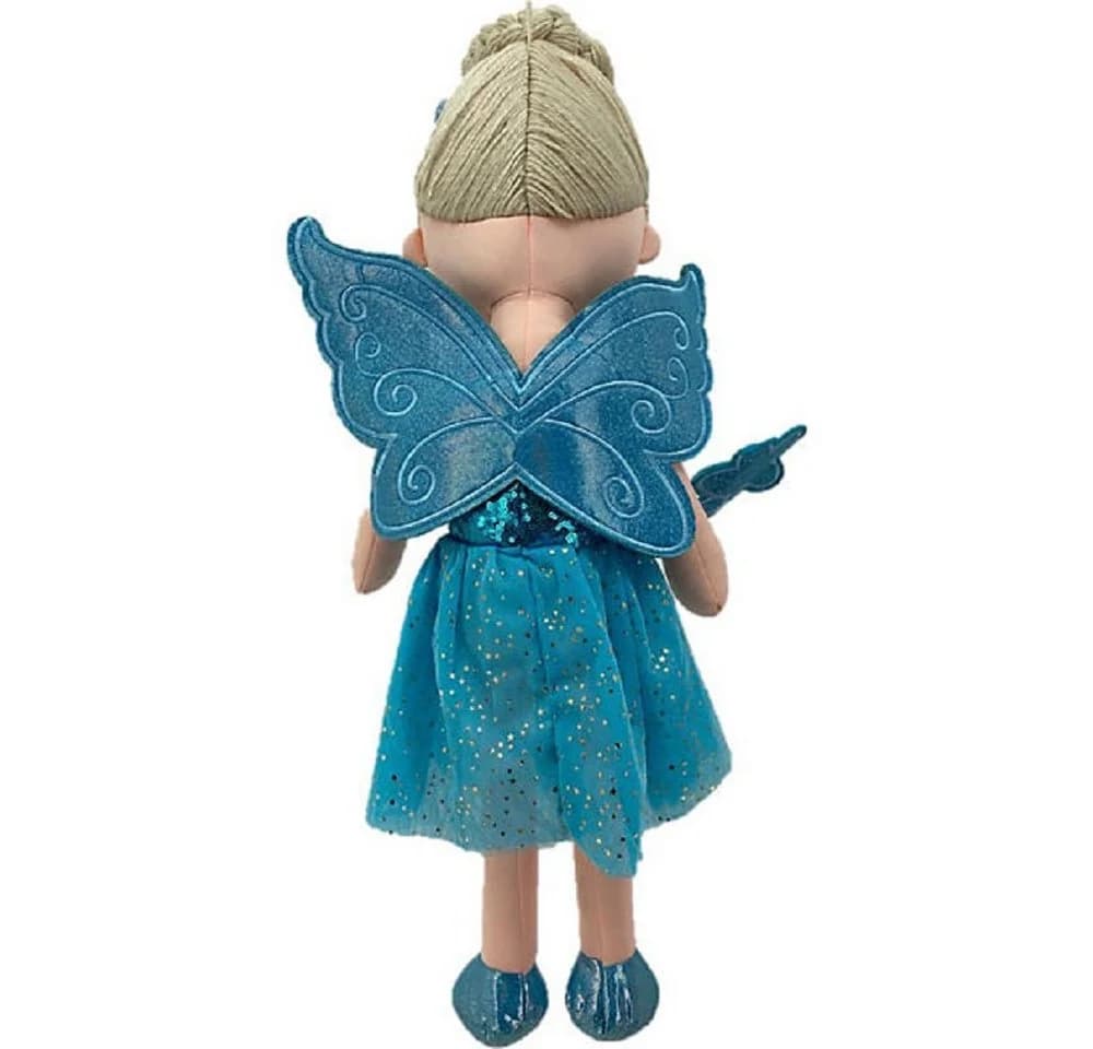 Sweety-Toys Stoffpuppe Fee 60 cm Blau mit Zauberstab