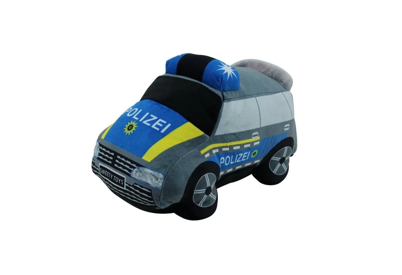 Sweety-Toys Kuscheltier Polizeiauto Plüschtier Blau 32 cm
