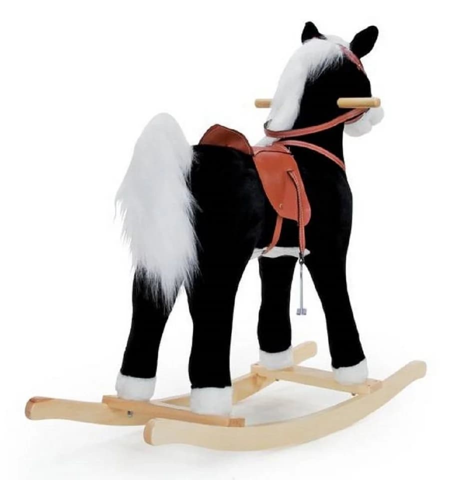 Sweety-Toys Schaukelpferd Blacky, Plüsch Pferd, interaktiv, braun