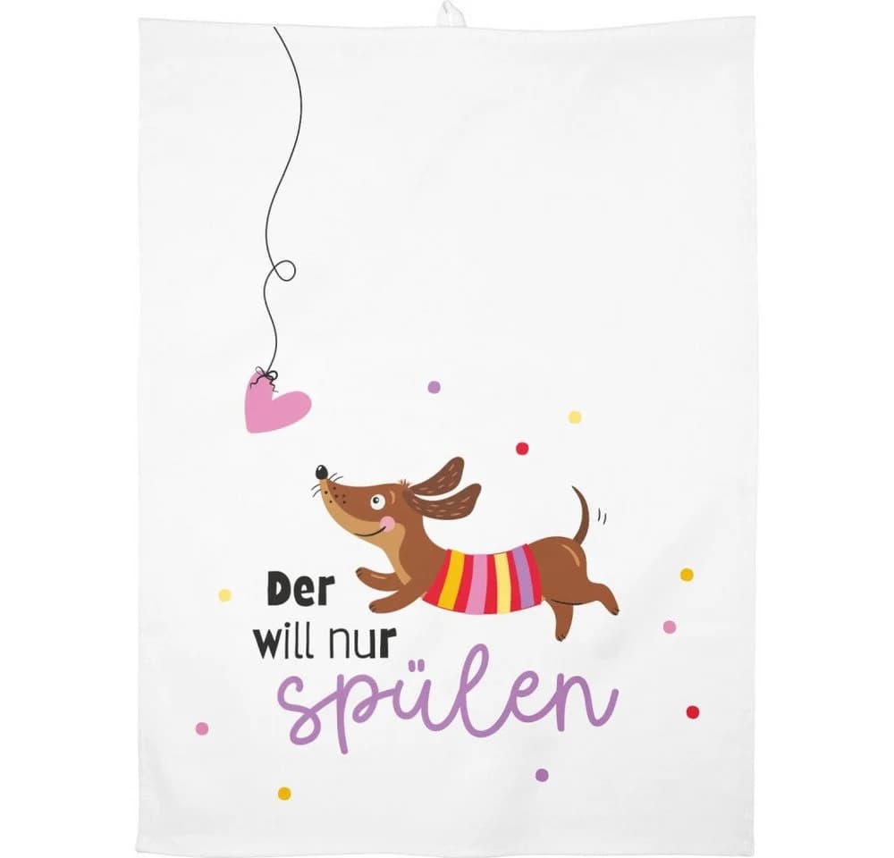 Sheepworld Geschirrtuch Dackel Motiv Baumwolle