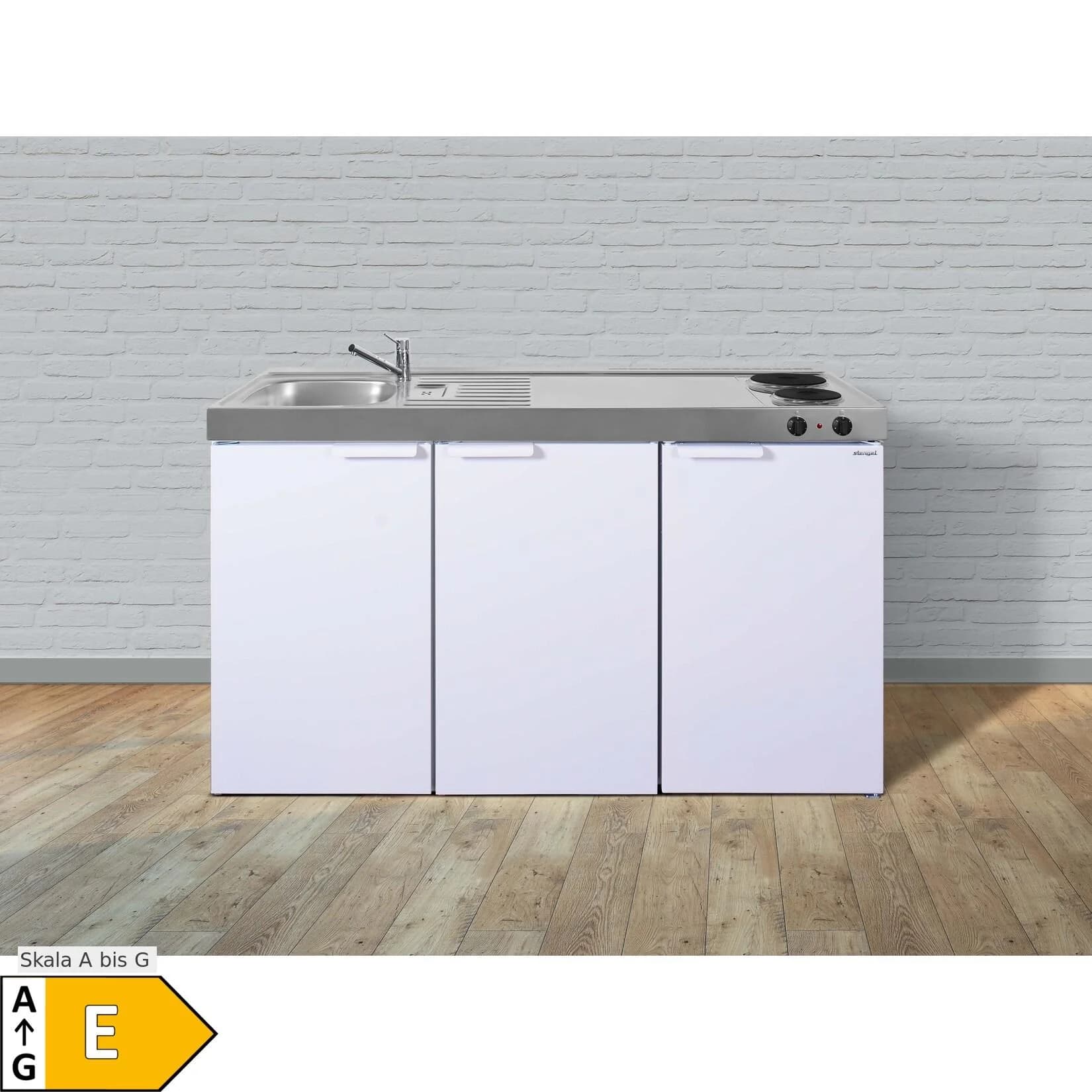 Stengel Küchen Kitchenline MK 150 weiß Elektrokochfeld rechts
