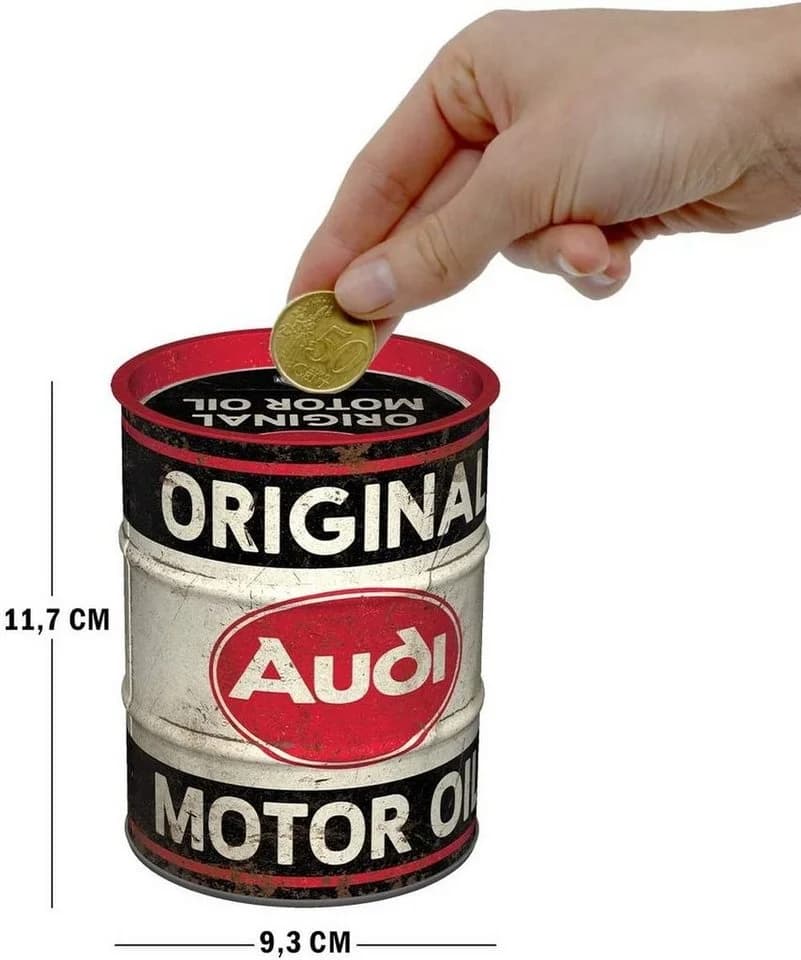 Nostalgic-Art Spardose AUDI Original Oil Stahlblech