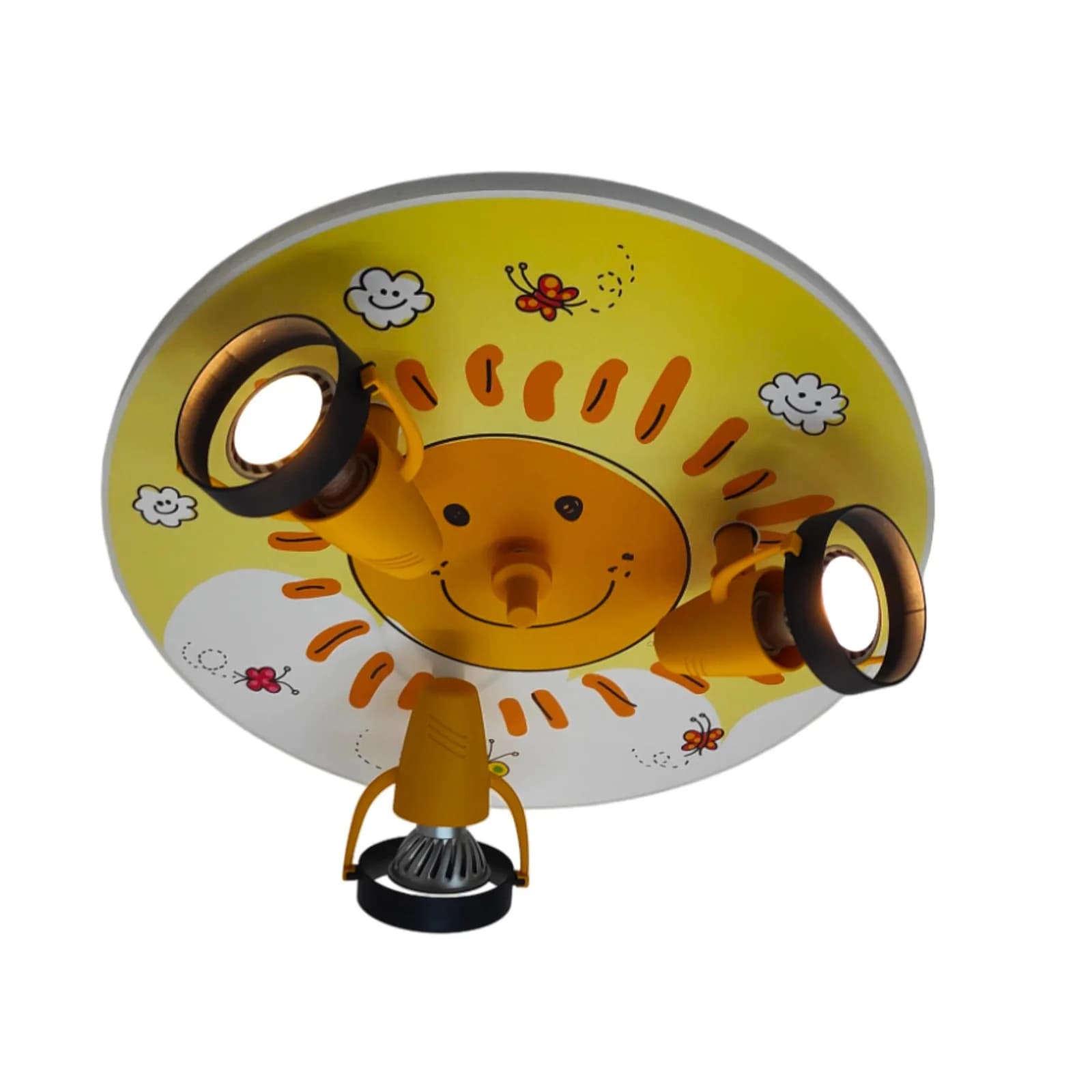 NIERMANN Deckenleuchte Sunny Kinderlampe 3 Strahler Gelb/Weiß