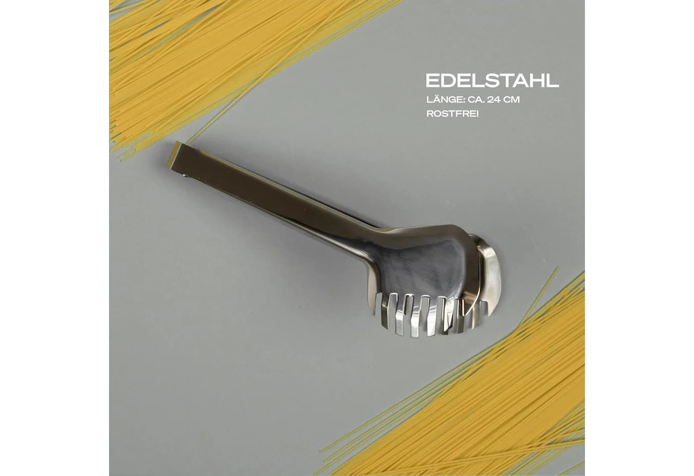 LindenBerg Nudelzange Edelstahl Silber 23 cm