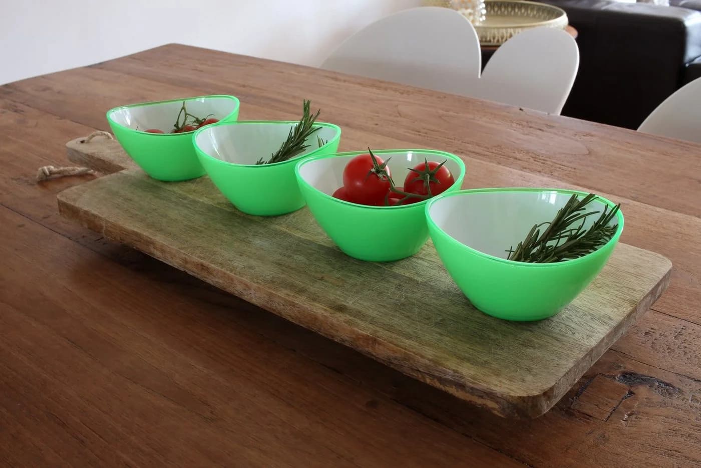 LindenBerg Salatschüssel Set 4-teilig Grün Stapelbar BPA-frei