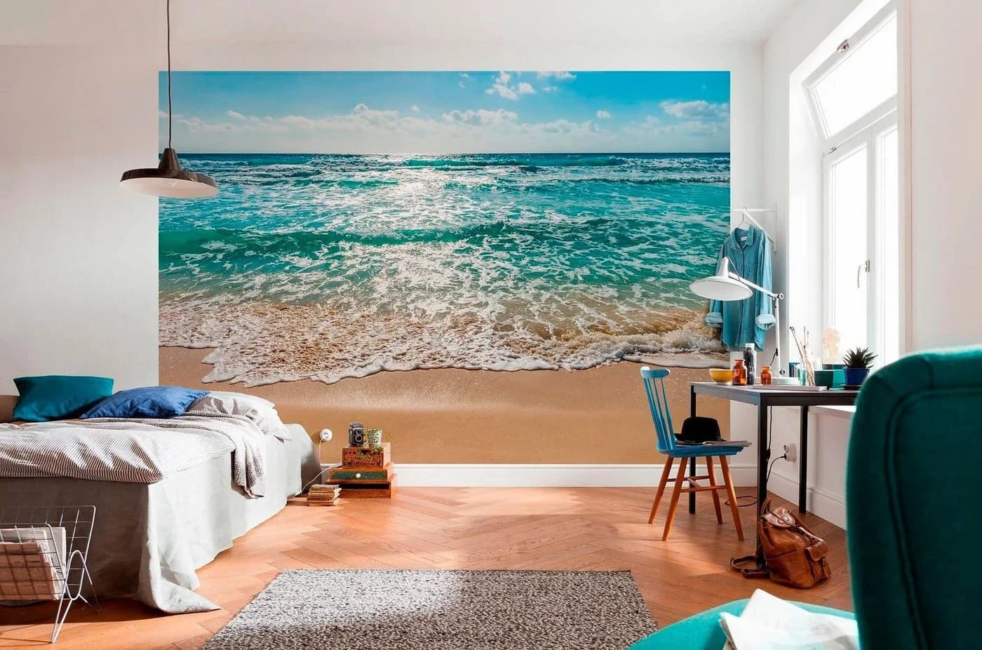 Komar Fototapete Seaside türkisblau Strandmotiv