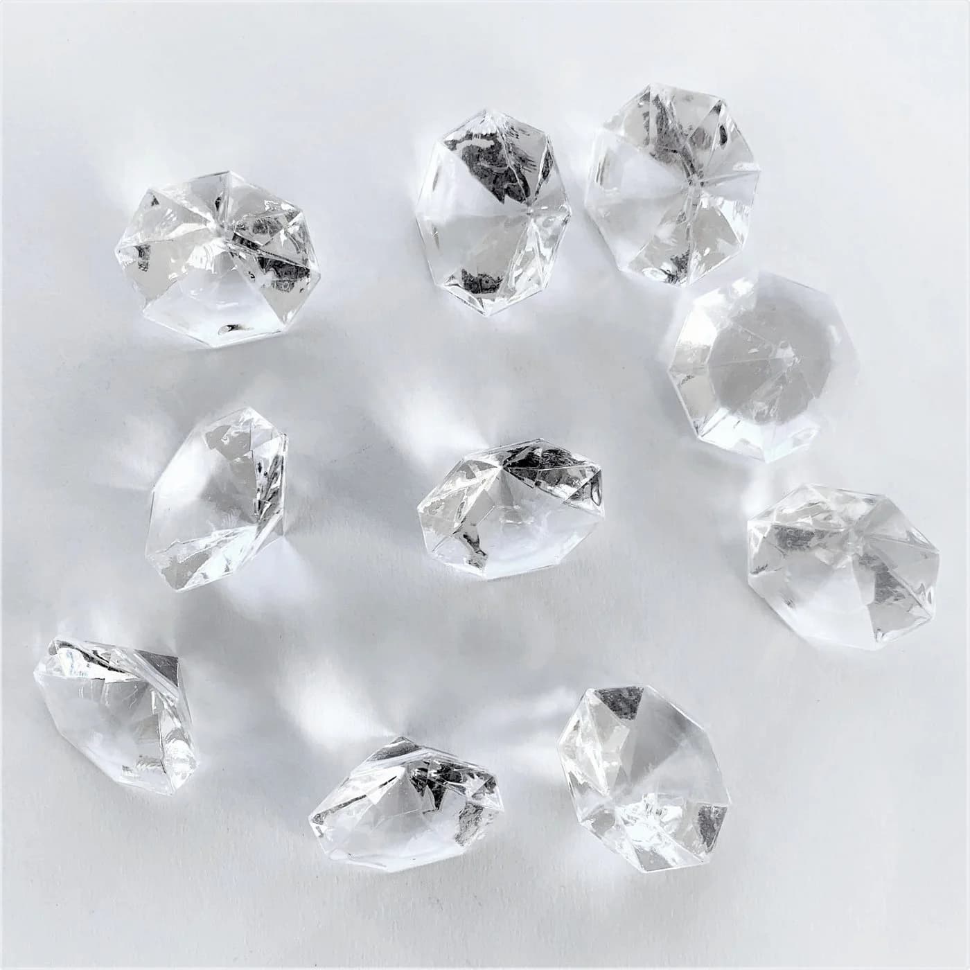 Eurosand Streudeko Deco DIAMANTEN Kunststoff Natur 10er Pack