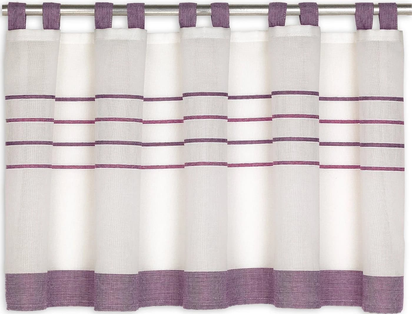 EXPERIENCE Scheibengardine Wollweiß Lila Melange 50x140 cm mit Schlaufen